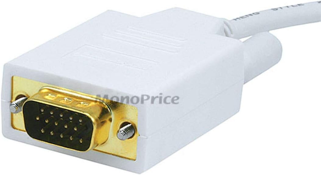 MONOPRICE DisplayPort to VGA Cable with Active Converter, 28AWG, Gold-Plated