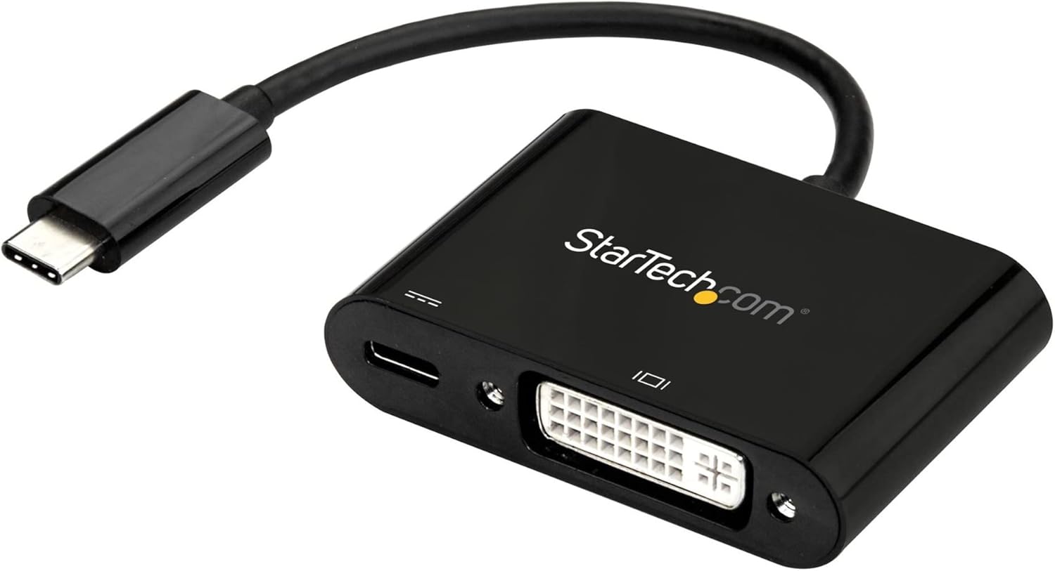 StarTech.com USB C to DVI Adapter with Power Delivery - 1080p USB Type-C to DVI-D Single Link Video Display Converter w