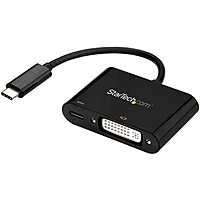 StarTech.com USB C to DVI Adapter with Power Delivery - 1080p USB Type-C to DVI-D Single Link Video Display Converter w