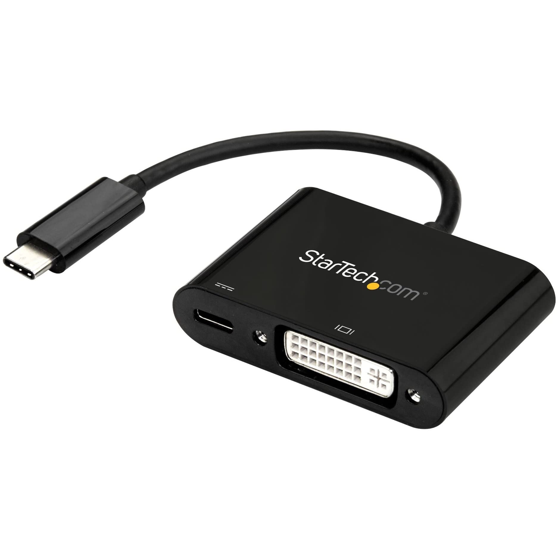 StarTech.com USB C to DVI Adapter with Power Delivery - 1080p USB Type-C to DVI-D Single Link Video Display Converter w