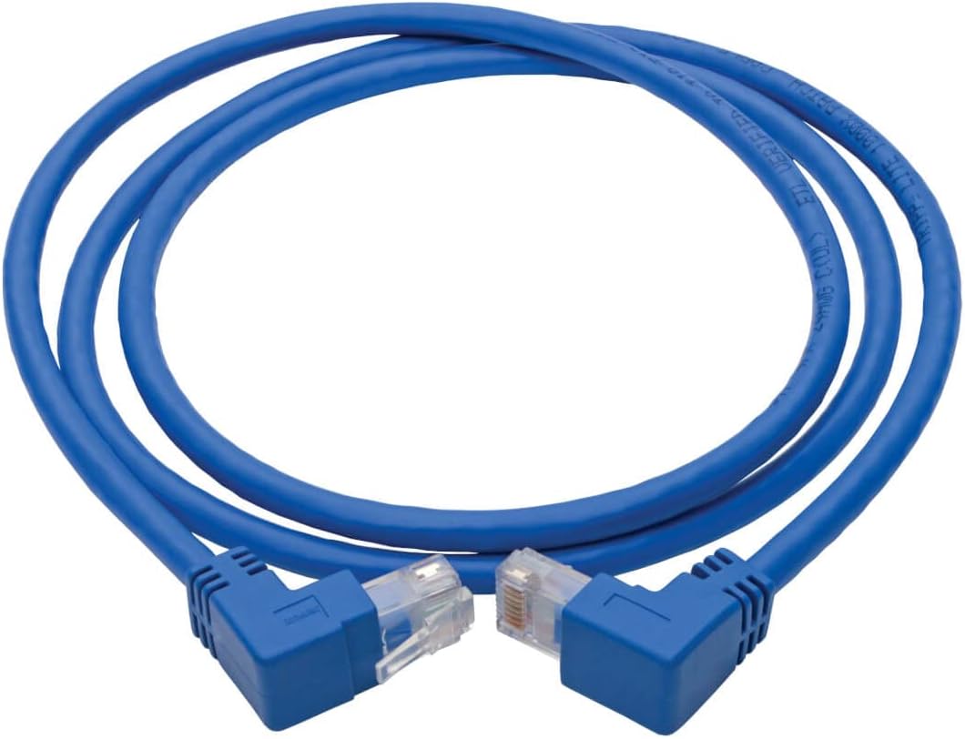 Tripp Lite Cat6 UTP Molded RJ45 Patch Cable, Blue (Up-Angle/Down-Angle/Left-Angle)