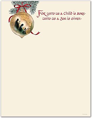 Great Papers! Holy Family Holiday Stationery Letterhead, 8.5" x 11", 80 sheets (2011873)