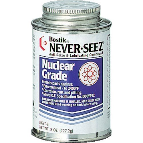 Never-Seez NGBT-8 Silver Gray Nuclear Grade Nickel Special Anti-Seize Compound, 8 fl. oz. Brush Top Can