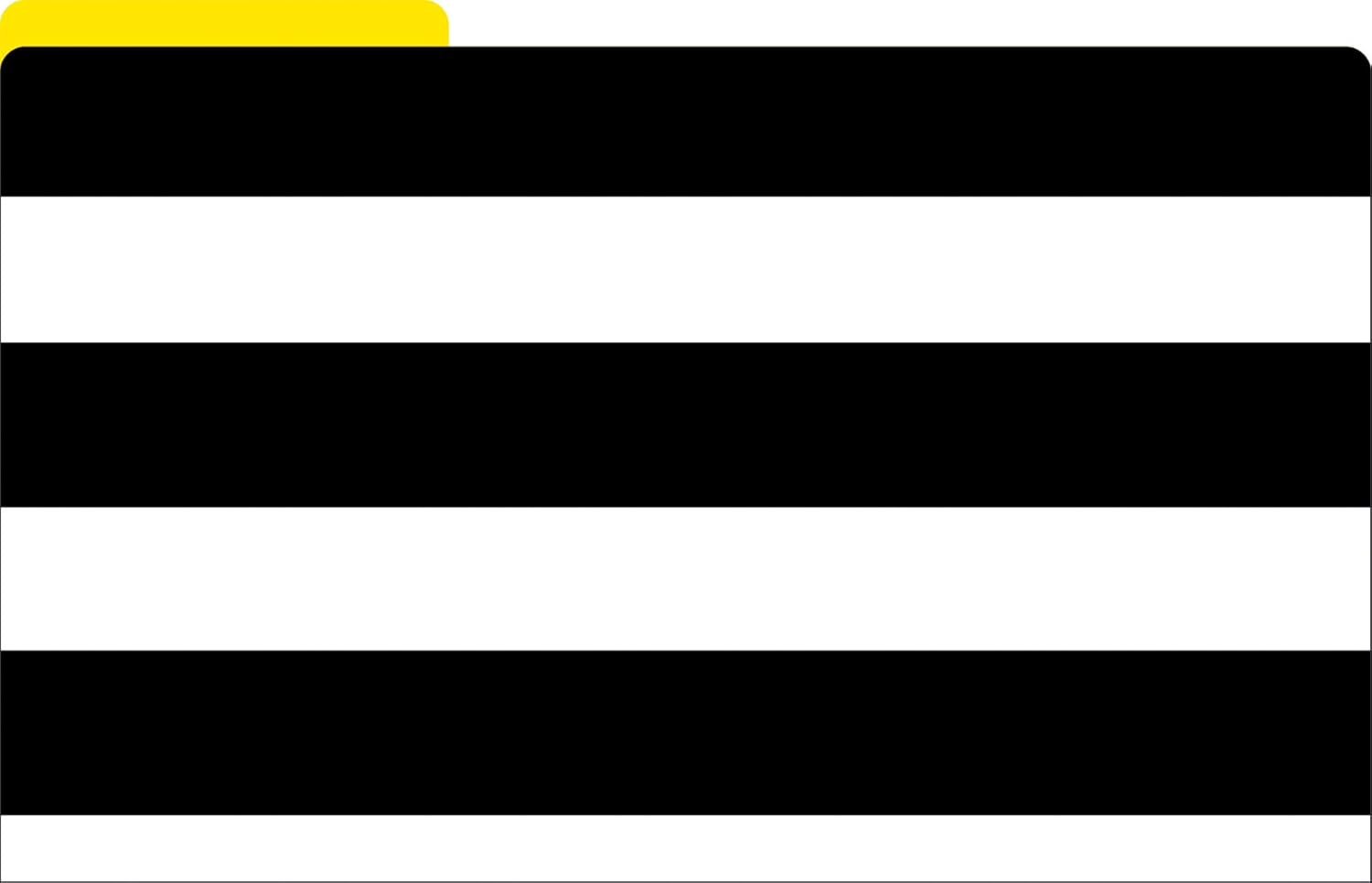 Barker Creek File Folders - Set of 9 Wide Stripes Legal Size Folders, 12pt Stock, Multi-Design Set, 1/3 Cut Tabs, Reversible