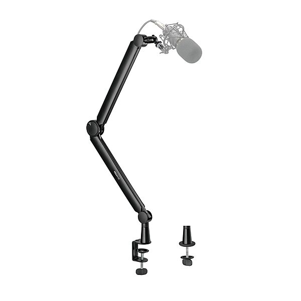 Mount-It! Mic Arm, Microphone Boom Arm, Adjustable Full Motion Mic Desk Mount, for Streaming, Gaming, Podcast, Recording, 3/8" and 5/8" Compatible, Height up to 33.3", Black