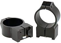 Warne 14R7M Ruger M77 Permanently Attached Scope Rings, Solid Steel, Vertically Split, 30 mm, Med Matte