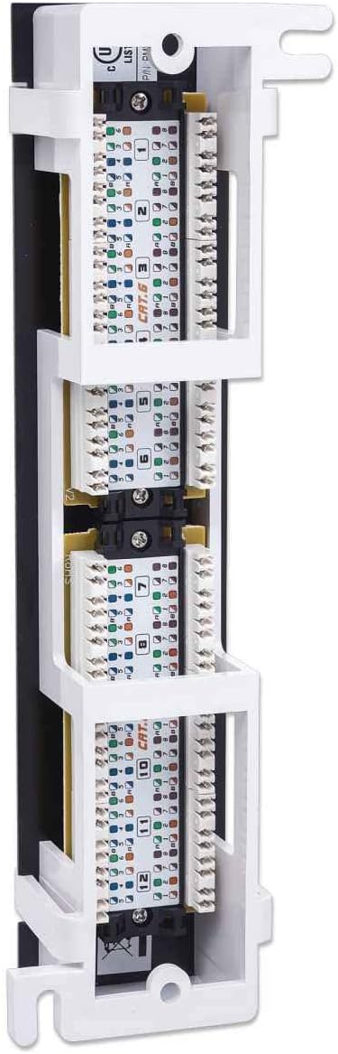 INTELLINET Cat6 UTP Patch Panel - Installer Grade Gold Contacts - Black