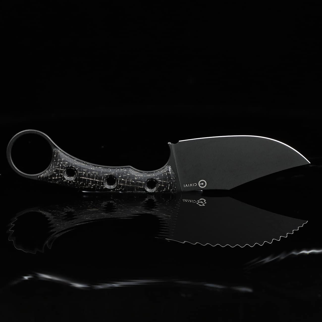 CIVIVI Midwatch Fixed Blade Knife, 3.39" Bohler N690 with Kydex Sheath