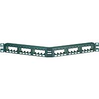 Panduit CPPA24FMWBLY Angled 24-Port Flush-Mount Patch Panel, Black 1 RU Black