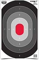 Birchwood Casey 23" x 35" Eze-Scorer Silhouette Oval Shoot-Up Brilliant White Paper Targets for Indoor and Outdoor Use