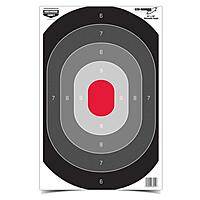 Birchwood Casey 23" x 35" Eze-Scorer Silhouette Oval Shoot-Up Brilliant White Paper Targets for Indoor and Outdoor Use