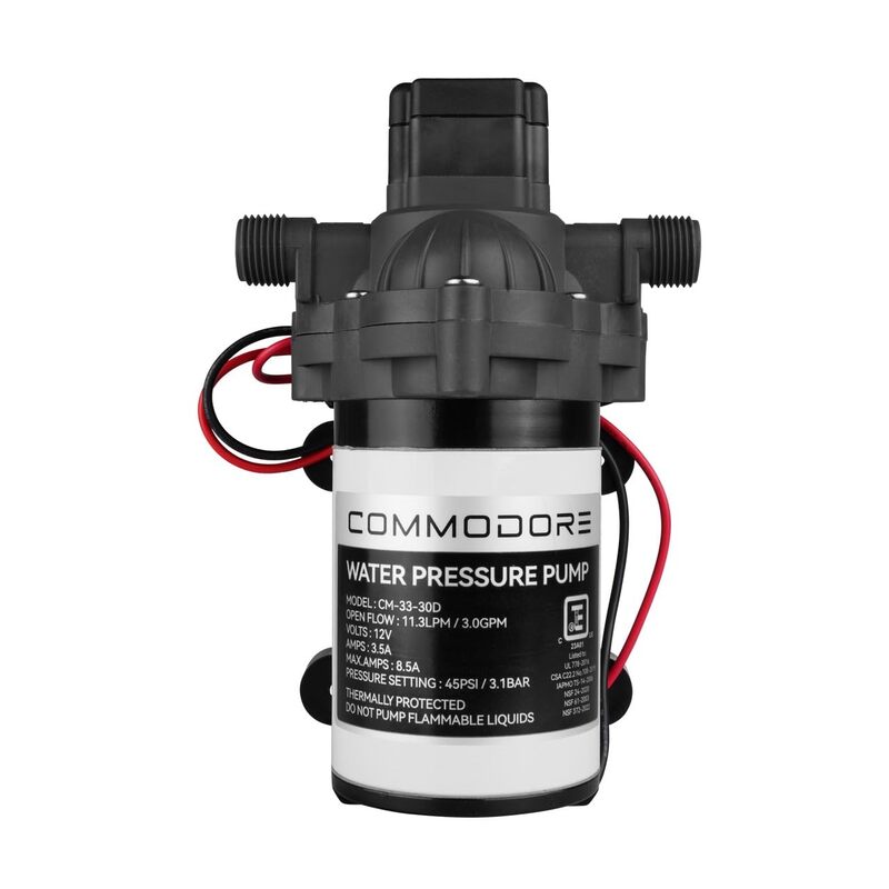 COMMODORE 3.0 GPM/12V 45 PSI Fresh/Raw Water Supply Pump