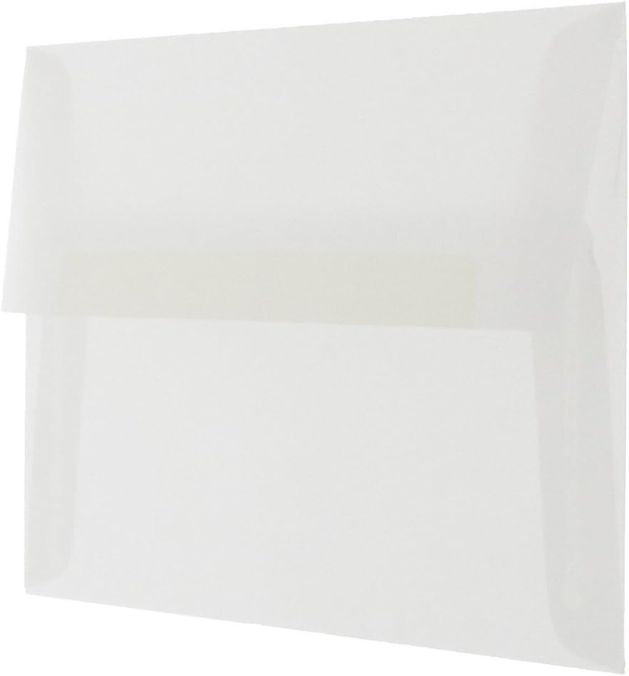 JAM PAPER Translucent Vellum Invitation Envelopes - Clear