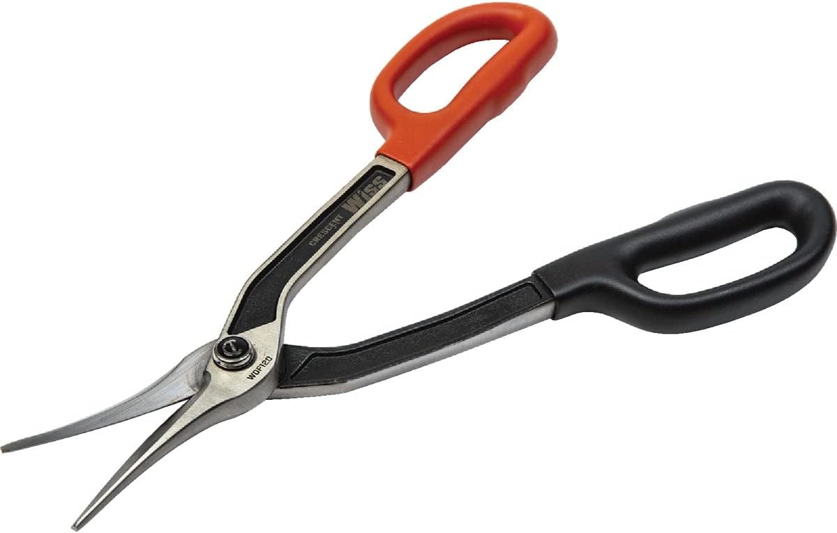 Crescent Wiss Duckbill Pattern Tinner Snips - Precision Metal Cutter with Torque Control & Ergonomic Handle - WDF12D - 12"
