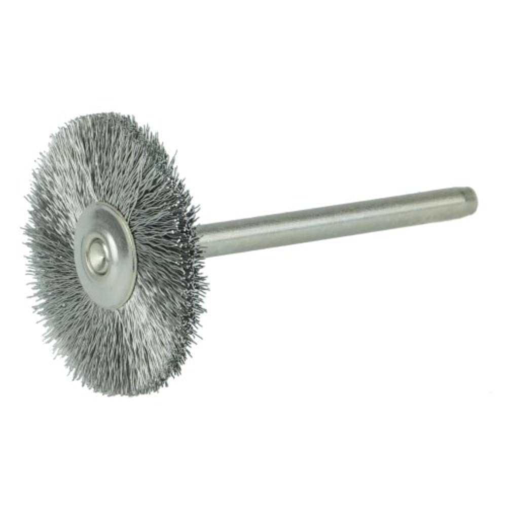 Weiler 26014 0.003" Wire Size, 1" Diameter, 302 Stainless Steel Bristles, 1/8" Stem Size, Wire Fill