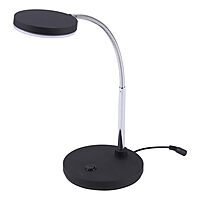 Bostitch Office LED Metal Gooseneck Desk Lamp, Flicker Free, Adjustable Head (VLED1800BK), Black