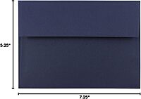 JAM PAPER Navy Blue Premium Invitation Envelopes - 25/Pack