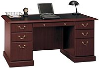 Bush Furniture Saratoga 66in Executive Desk with Drawers