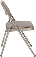 Flash Furniture 4 Pack HERCULES Series Double Braced Gray Vinyl Folding Chair Grey Set of 4