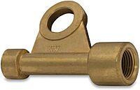 Power Cable Adapter, 3/8 in - 24, Brass, RH