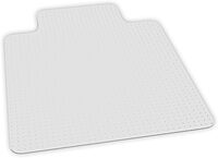 Carpet Chair Mats for Low Pile, 45-Inch by 53-Inch with Lip, Clear Vinyl Lip (25 x 12) 45" x 53" Crystal Edge