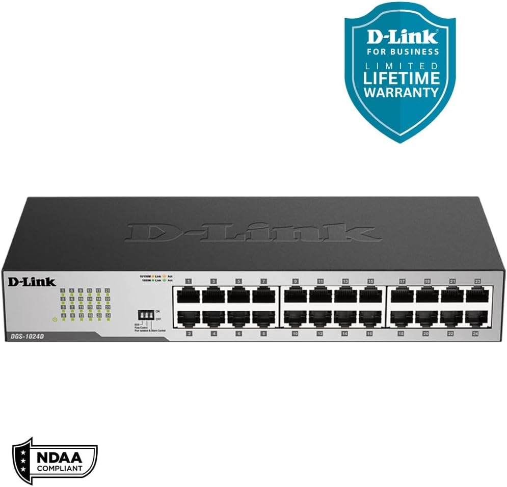 D-Link Gigabit Unmanaged Fanless Ethernet Switch