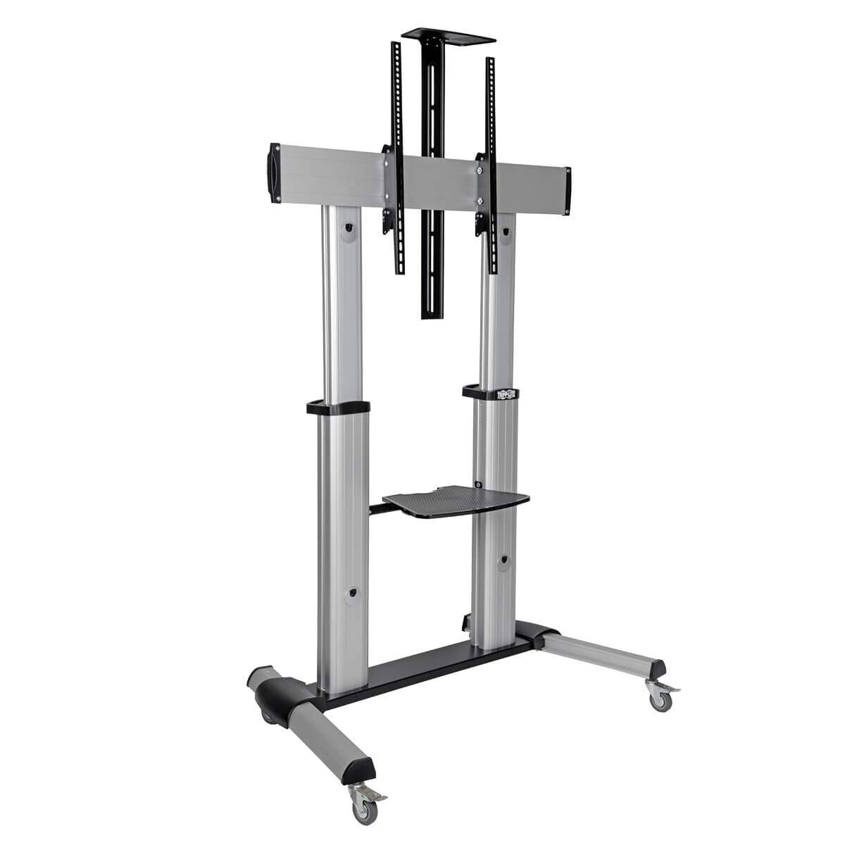 Tripp Lite Mobile TV Stand with Mount, for LED/OLED/LCD Flat Screen Monitors, 60” – 100” Televisions, Shelf & Locking Wheels