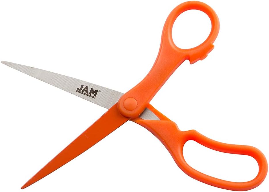 JAM PAPER Precision Scissors - 8 Inch Stainless Steel Blades