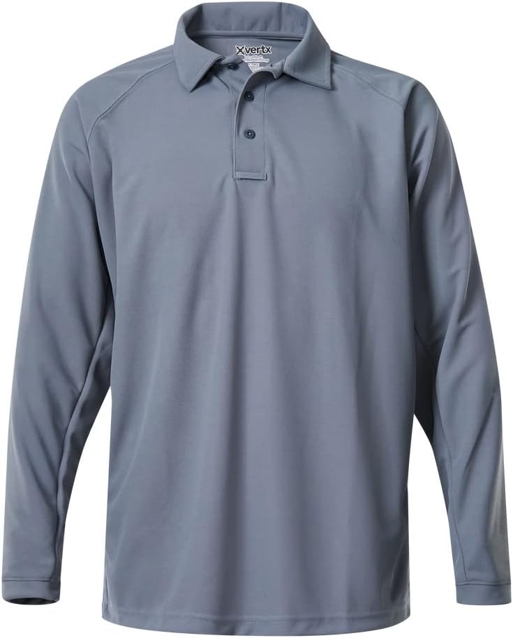 VERTX Mens Coldblack Long-Sleeve Tactical Polo Shirt