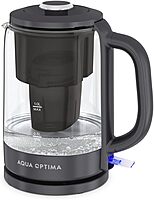 Aqua Optima Electric Kettle with Water Filter, 1500W 1.7L, Black