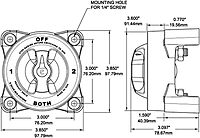 Blue Sea Systems 3000 HD-Series Heavy Duty On-Off Battery Switch Grey