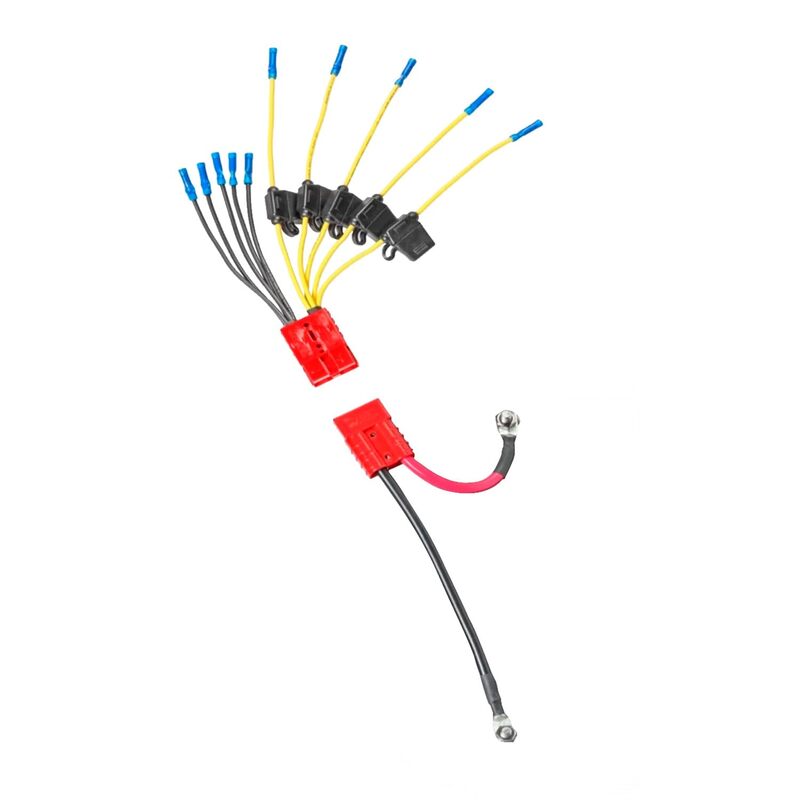 12V Battery Connector Kit CE12VB5FK | Easy 5-Lead Fused System for Any Marine Electronics | Power Depth Finders, GPS Units