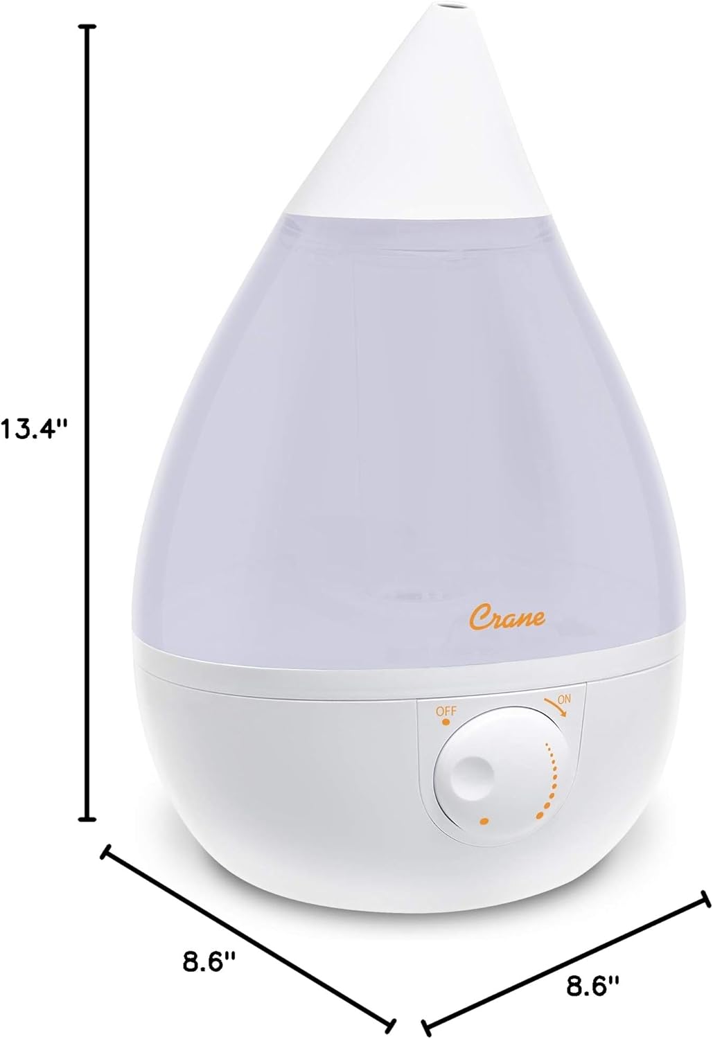 CRANE Drop 1-Gallon Ultrasonic Cool Mist Humidifier