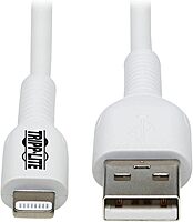 Tripp Lite Safe-IT USB-A to Lightning Charge Cable, Hospital-Grade Protection Cable (M/M), MFi Certified - M100AB-02M-WH