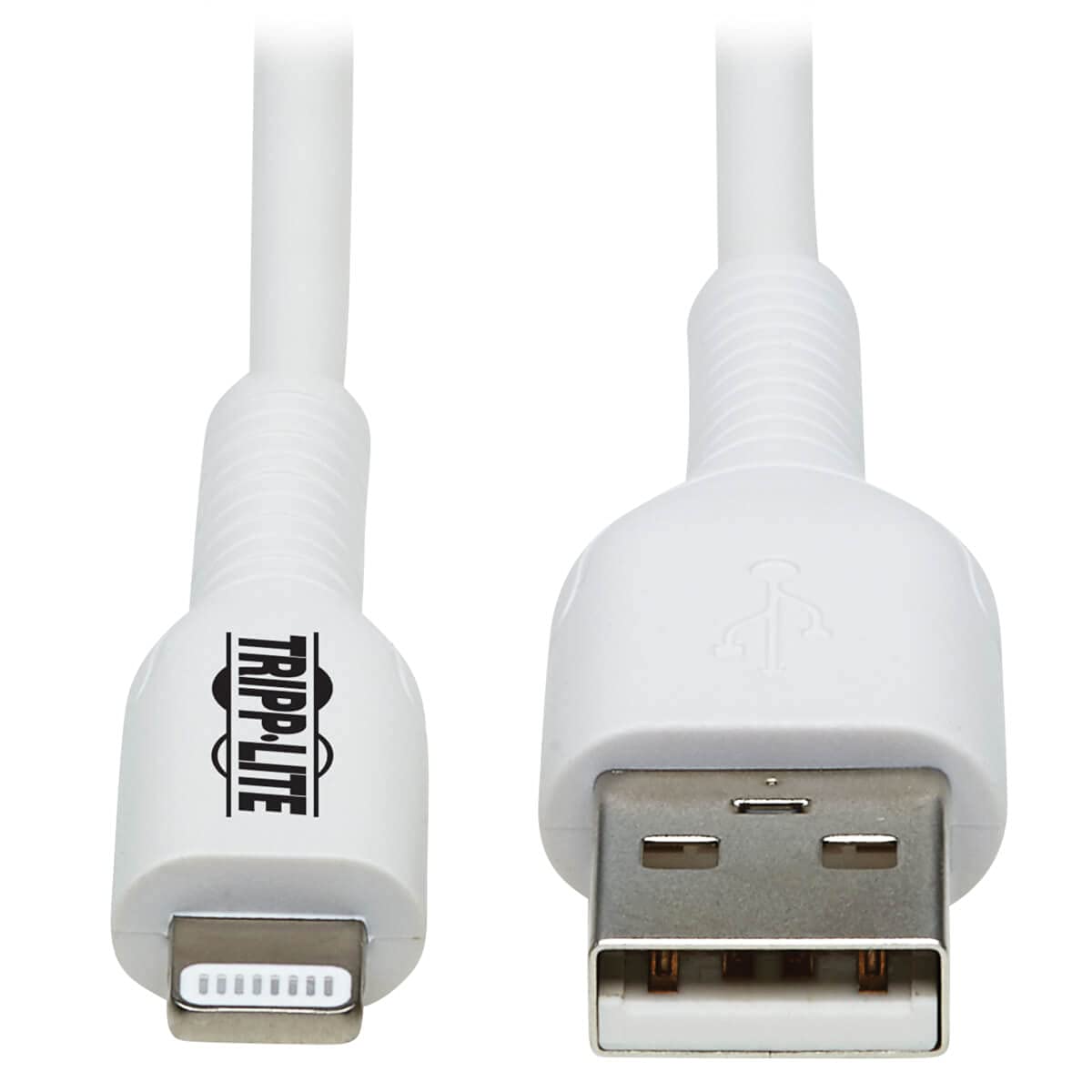 Tripp Lite Safe-IT USB-A to Lightning Charge Cable, Hospital-Grade Protection Cable (M/M), MFi Certified, White