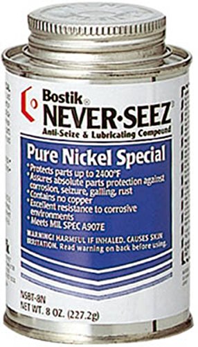 Never-Seez NSBT-8N Silver Pure Nickel Special Anti-Seize Compound, -297 Degree F Lower Temperature Rating to 2400 Degree F