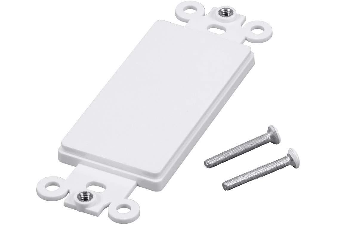 Monoprice Blank Decor Insert - 4"x1.4"x0.25", with Screws, White