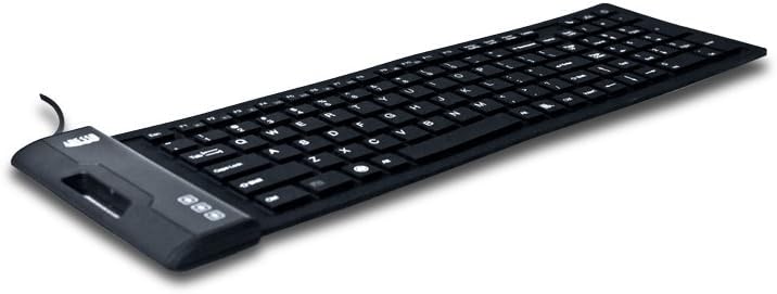 Adesso AKB-222UB - SlimTouch 222 Waterproof Flexible Keyboard for Windows 8/7/Vista/XP/2000, Compact Size