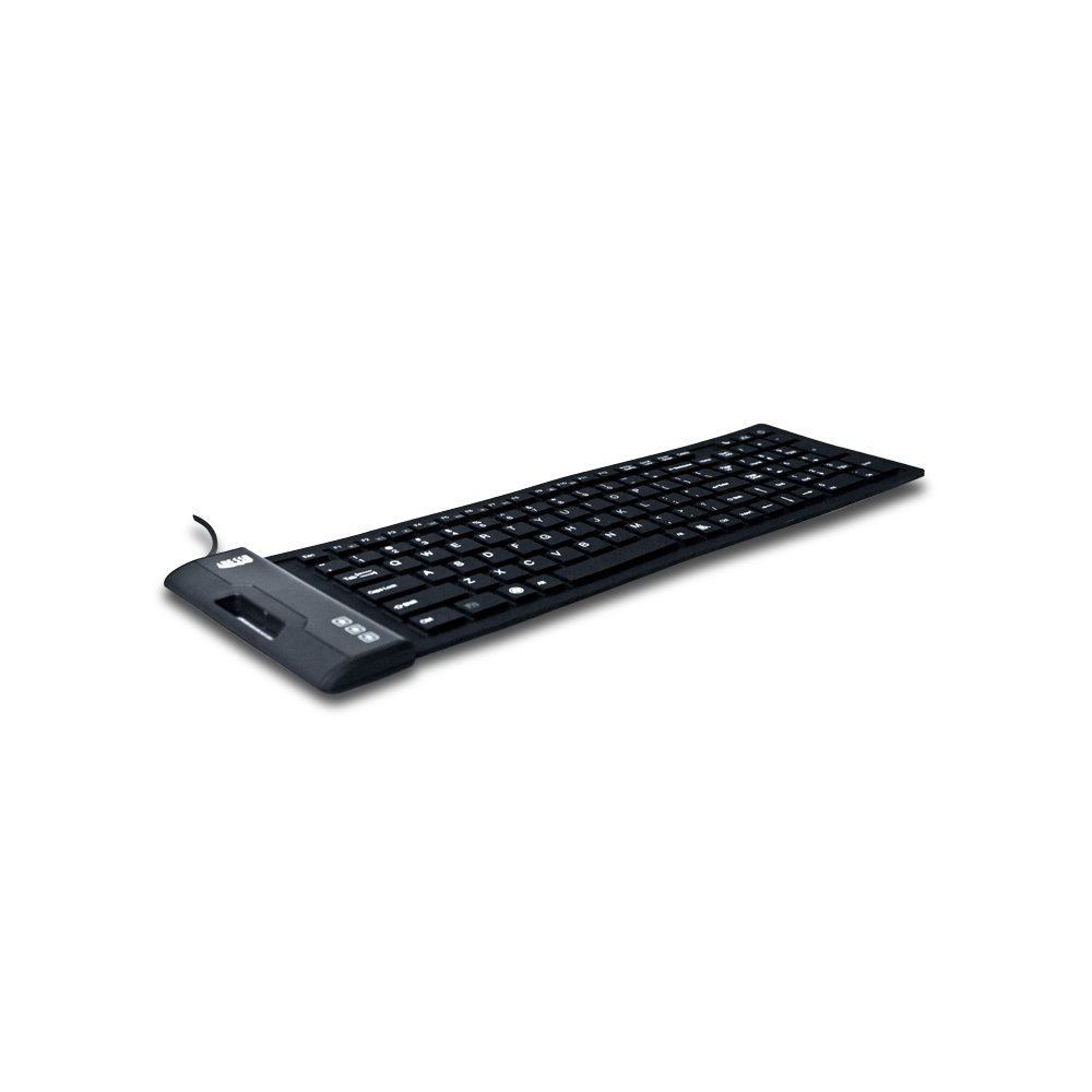 Adesso AKB-222UB - SlimTouch 222 Waterproof Flexible Keyboard for Windows 8/7/Vista/XP/2000, Compact Size