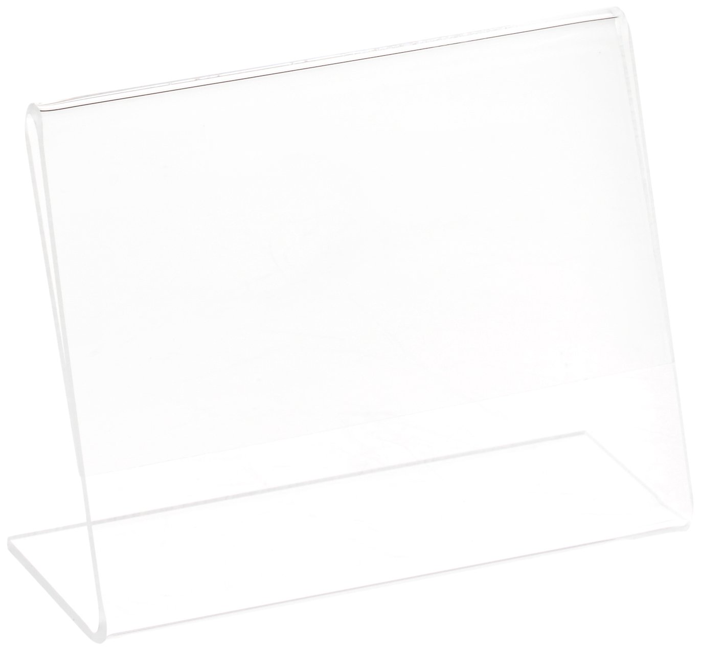 Azar Displays Acrylic L-Shaped Sign Holders, Clear - Pack of 10