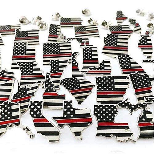 THIN BLUE LINE USA Thin Red Line State Pins