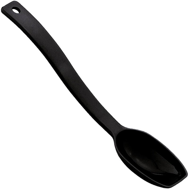 Cambro SPO8CW110 Deli Spoon 8" notched back black - Case of 12