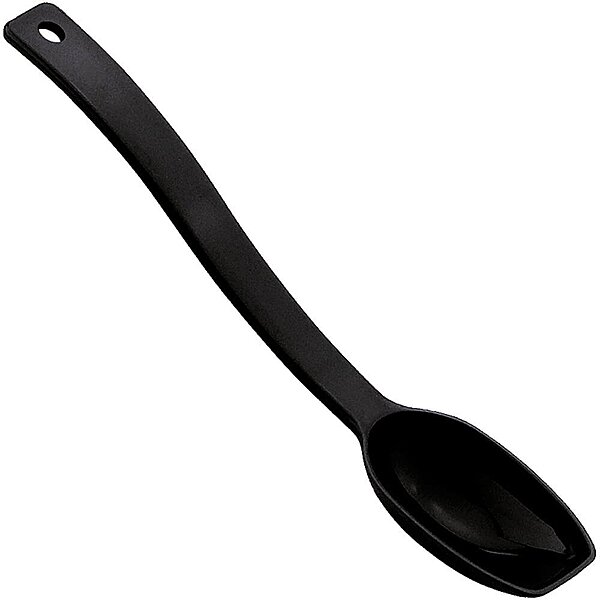 Cambro SPO8CW110 Deli Spoon 8" notched back black - Case of 12