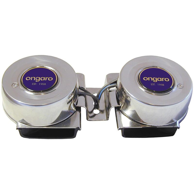 Schmitt Marine Ongaro All-Stainless Mini Compact Twin Horn - 12V