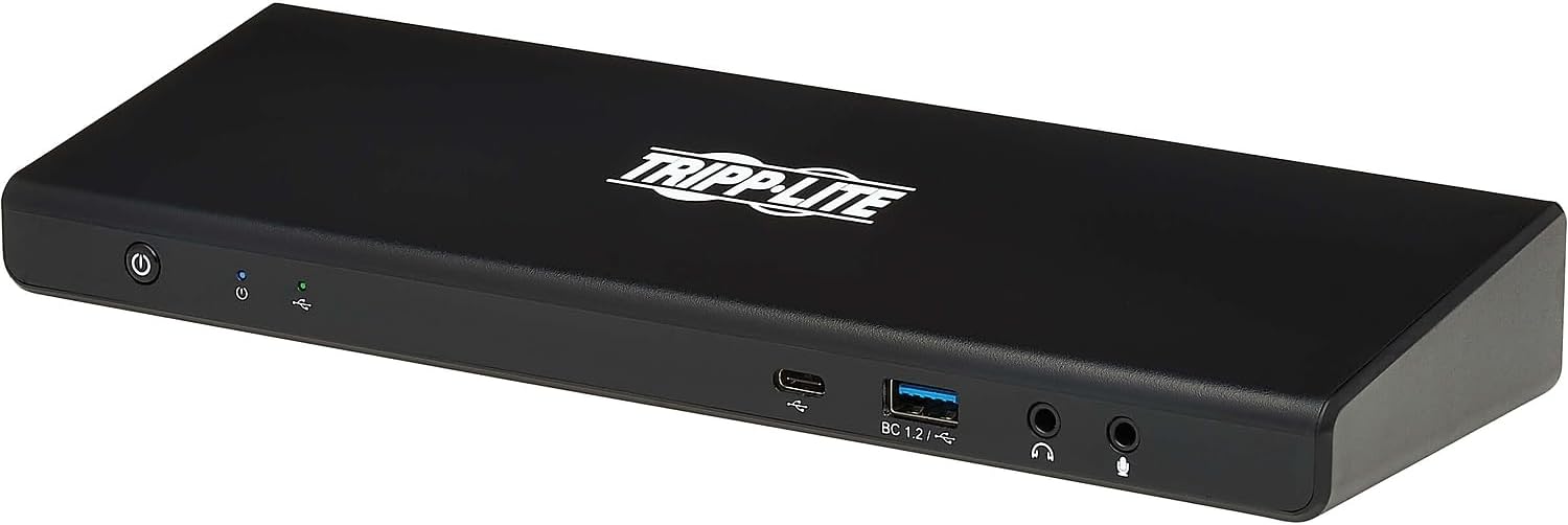 Tripp Lite USB-C Docking Station, 14 Port USB C Dock for Dual Display, 5K 60 Hz DisplayPort DP, 4K 60 Hz HDMI, USB 3.2 Gen 1
