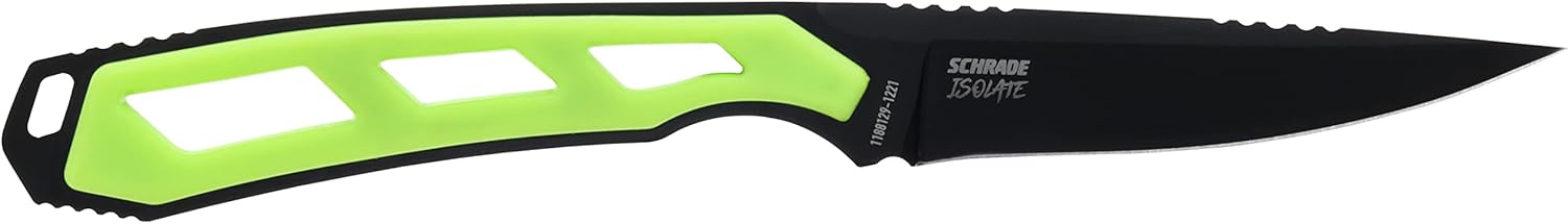 Schrade Delta Class Isolate Caper Fixed Blade 7.5in with 3in AUS-10 Steel Blade and Non-Slip Grip for Hunting