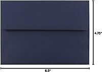 JAM PAPER Navy Blue Premium Invitation Envelopes - 25/Pack