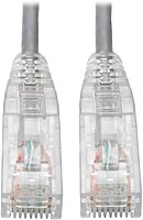 Tripp Lite Cat6 Gigabit Patch Cable Snagless UTP RJ45 Molded Slim, 6', Gray (N201-S06-GY)