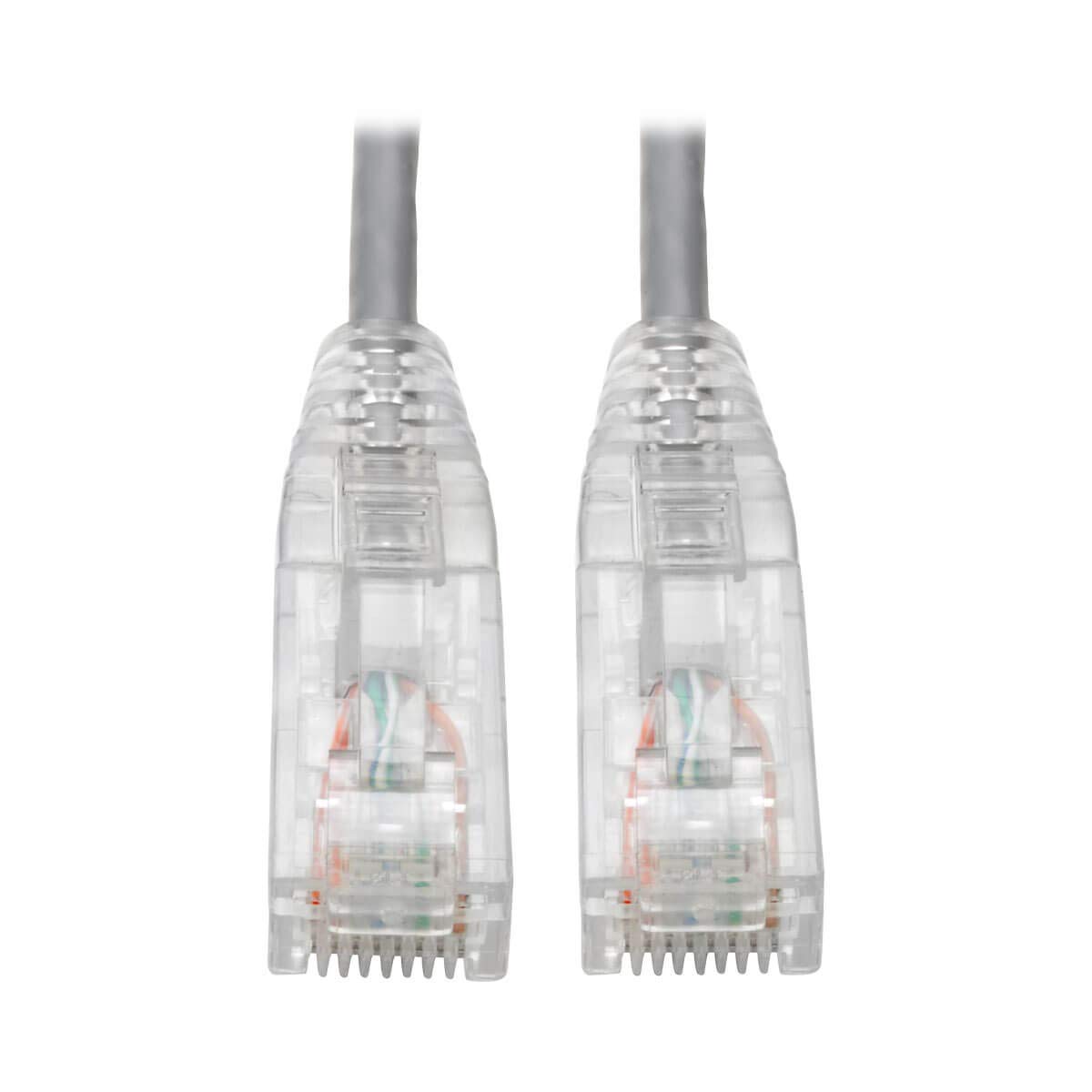 TRIPP LITE Cat6 Gigabit Patch Cable Snagless Utp RJ45 Molded Slim, 15', Gray (N201-S15-GY)