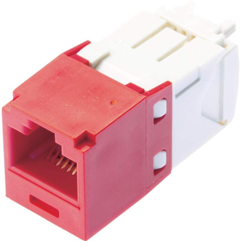 Panduit CJ688TGRD Category-6 8-Wire TG-Style Jack Module, Red